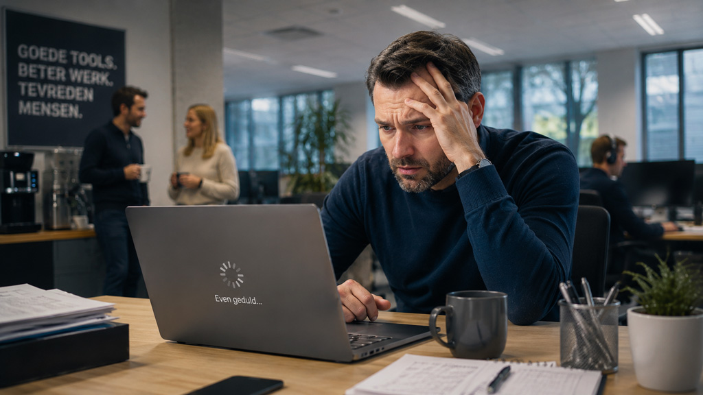 De trage laptop: waarom we de irritatie bij de koffieautomaat serieus moeten nemen